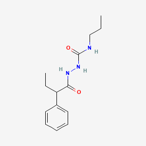 molecular formula C14H21N3O2 B4795672 2-(2-phenylbutanoyl)-N-propylhydrazinecarboxamide 