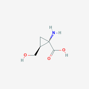 B047957 Cyclopropanecarboxylic acid, 1-amino-2-(hydroxymethyl)-, (1R,2R)-rel-(9CI) CAS No. 112575-35-6