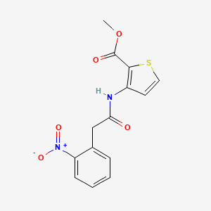 molecular formula C14H12N2O5S B4795708 methyl 3-{[(2-nitrophenyl)acetyl]amino}-2-thiophenecarboxylate 