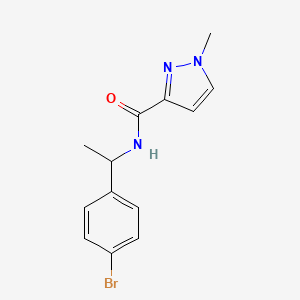 molecular formula C13H14BrN3O B4795724 N-[1-(4-bromophenyl)ethyl]-1-methyl-1H-pyrazole-3-carboxamide 