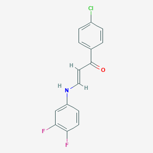 molecular formula C15H10ClF2NO B4795731 1-(4-chlorophenyl)-3-[(3,4-difluorophenyl)amino]-2-propen-1-one 