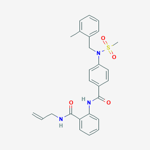 molecular formula C26H27N3O4S B4795737 N-allyl-2-({4-[(2-methylbenzyl)(methylsulfonyl)amino]benzoyl}amino)benzamide 