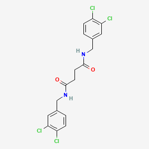 molecular formula C18H16Cl4N2O2 B4795743 N,N'-bis(3,4-dichlorobenzyl)succinamide 