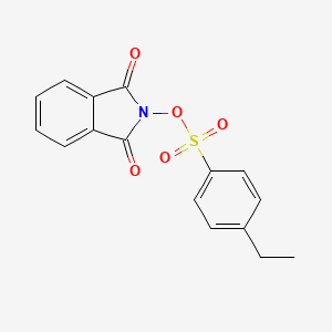 molecular formula C16H13NO5S B4795746 2-{[(4-ethylphenyl)sulfonyl]oxy}-1H-isoindole-1,3(2H)-dione 