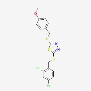2-[(2,4-dichlorobenzyl)thio]-5-[(4-methoxybenzyl)thio]-1,3,4-thiadiazole