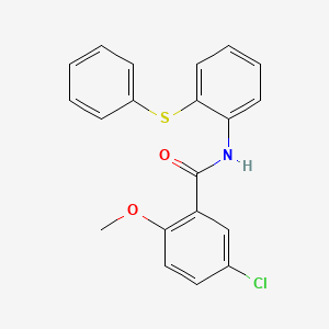 molecular formula C20H16ClNO2S B4795798 5-chloro-2-methoxy-N-[2-(phenylthio)phenyl]benzamide 