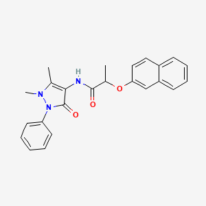 N-(1,5-dimethyl-3-oxo-2-phenyl-2,3-dihydro-1H-pyrazol-4-yl)-2-(2-naphthyloxy)propanamide