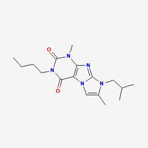 molecular formula C17H25N5O2 B4795817 3-butyl-8-isobutyl-1,7-dimethyl-1H-imidazo[2,1-f]purine-2,4(3H,8H)-dione 