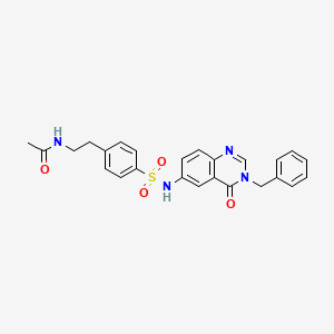 molecular formula C25H24N4O4S B4795820 N-[2-(4-{[(3-benzyl-4-oxo-3,4-dihydroquinazolin-6-yl)amino]sulfonyl}phenyl)ethyl]acetamide 