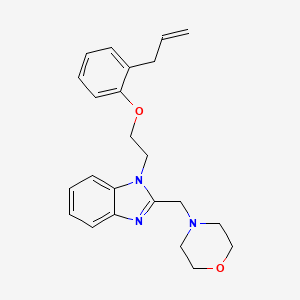molecular formula C23H27N3O2 B4795825 1-[2-(2-allylphenoxy)ethyl]-2-(4-morpholinylmethyl)-1H-benzimidazole 