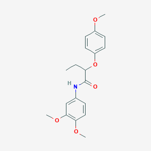 molecular formula C19H23NO5 B4795843 N-(3,4-dimethoxyphenyl)-2-(4-methoxyphenoxy)butanamide 