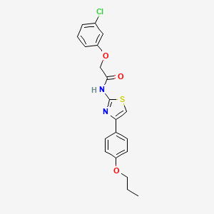 molecular formula C20H19ClN2O3S B4795854 2-(3-chlorophenoxy)-N-[4-(4-propoxyphenyl)-1,3-thiazol-2-yl]acetamide 