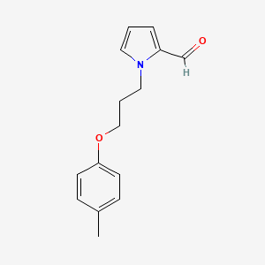 molecular formula C15H17NO2 B4795856 1-[3-(4-methylphenoxy)propyl]-1H-pyrrole-2-carbaldehyde 