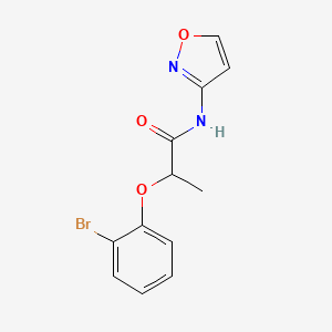 molecular formula C12H11BrN2O3 B4795900 2-(2-bromophenoxy)-N-3-isoxazolylpropanamide 