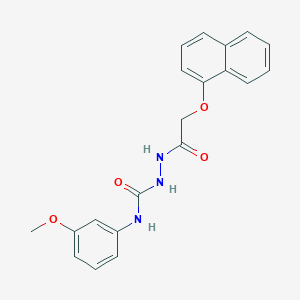 molecular formula C20H19N3O4 B4795941 N-(3-methoxyphenyl)-2-[(1-naphthyloxy)acetyl]hydrazinecarboxamide 