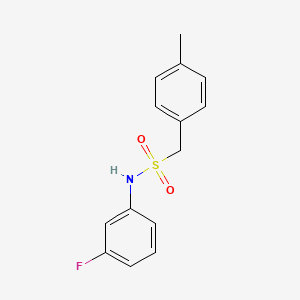 molecular formula C14H14FNO2S B4795955 N-(3-fluorophenyl)-1-(4-methylphenyl)methanesulfonamide 