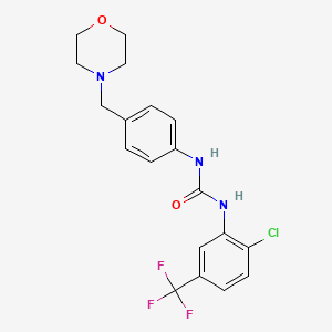 molecular formula C19H19ClF3N3O2 B4796014 N-[2-chloro-5-(trifluoromethyl)phenyl]-N'-[4-(4-morpholinylmethyl)phenyl]urea 