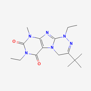 molecular formula C16H24N6O2 B4796039 3-tert-butyl-1,7-diethyl-9-methyl-1,4-dihydro[1,2,4]triazino[3,4-f]purine-6,8(7H,9H)-dione 