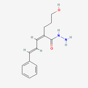 molecular formula C14H18N2O2 B4796053 2-(3-hydroxypropyl)-5-phenyl-2,4-pentadienohydrazide 