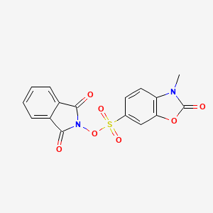 molecular formula C16H10N2O7S B4796059 2-{[(3-methyl-2-oxo-2,3-dihydro-1,3-benzoxazol-6-yl)sulfonyl]oxy}-1H-isoindole-1,3(2H)-dione 