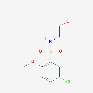 molecular formula C10H14ClNO4S B4796074 5-chloro-2-methoxy-N-(2-methoxyethyl)benzenesulfonamide 