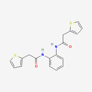 molecular formula C18H16N2O2S2 B4796075 N,N'-1,2-phenylenebis[2-(2-thienyl)acetamide] 