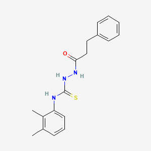 molecular formula C18H21N3OS B4796098 N-(2,3-dimethylphenyl)-2-(3-phenylpropanoyl)hydrazinecarbothioamide 