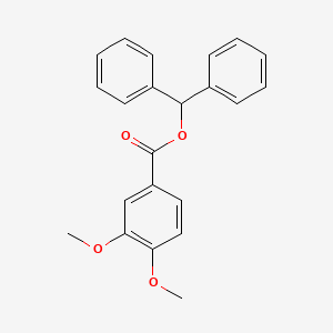 molecular formula C22H20O4 B4796115 diphenylmethyl 3,4-dimethoxybenzoate 