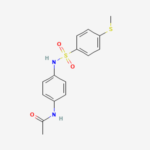 molecular formula C15H16N2O3S2 B4796121 N-[4-({[4-(methylthio)phenyl]sulfonyl}amino)phenyl]acetamide 
