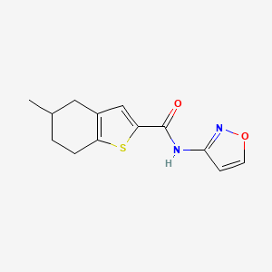 molecular formula C13H14N2O2S B4796163 N-3-isoxazolyl-5-methyl-4,5,6,7-tetrahydro-1-benzothiophene-2-carboxamide 
