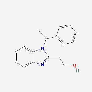 molecular formula C17H18N2O B4796171 2-[1-(1-phenylethyl)-1H-benzimidazol-2-yl]ethanol 
