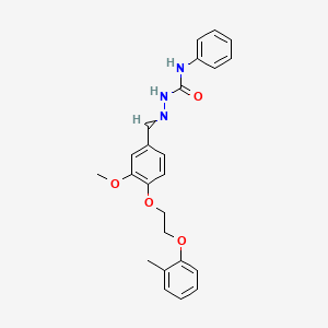 molecular formula C24H25N3O4 B4796178 3-methoxy-4-[2-(2-methylphenoxy)ethoxy]benzaldehyde N-phenylsemicarbazone 