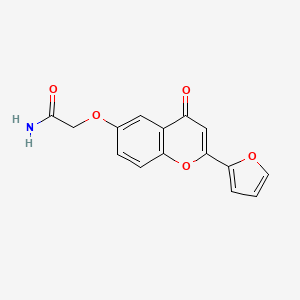 molecular formula C15H11NO5 B4796186 2-{[2-(2-furyl)-4-oxo-4H-chromen-6-yl]oxy}acetamide CAS No. 6896-10-2