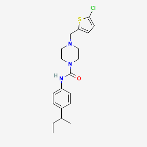 molecular formula C20H26ClN3OS B4796210 N-(4-sec-butylphenyl)-4-[(5-chloro-2-thienyl)methyl]-1-piperazinecarboxamide 