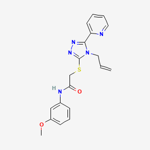 molecular formula C19H19N5O2S B4796226 2-{[4-allyl-5-(2-pyridinyl)-4H-1,2,4-triazol-3-yl]thio}-N-(3-methoxyphenyl)acetamide CAS No. 573946-29-9