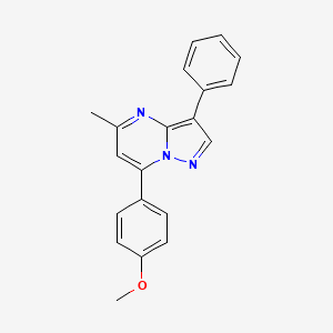 molecular formula C20H17N3O B4796244 7-(4-methoxyphenyl)-5-methyl-3-phenylpyrazolo[1,5-a]pyrimidine 