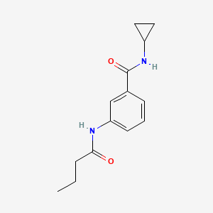 molecular formula C14H18N2O2 B4796259 3-(butyrylamino)-N-cyclopropylbenzamide 