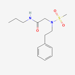 molecular formula C14H22N2O3S B4796267 N~2~-(methylsulfonyl)-N~2~-(2-phenylethyl)-N~1~-propylglycinamide 
