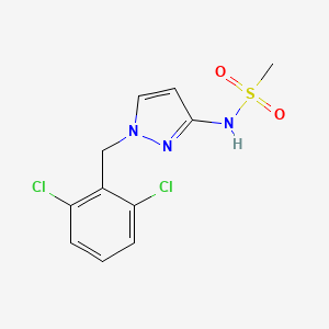 molecular formula C11H11Cl2N3O2S B4796274 N-[1-(2,6-dichlorobenzyl)-1H-pyrazol-3-yl]methanesulfonamide 