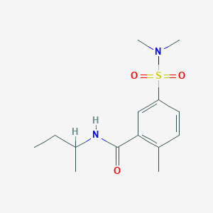 molecular formula C14H22N2O3S B4796282 N-(sec-butyl)-5-[(dimethylamino)sulfonyl]-2-methylbenzamide 