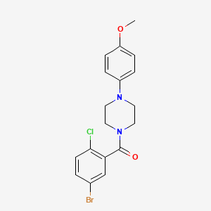 molecular formula C18H18BrClN2O2 B4796287 1-(5-bromo-2-chlorobenzoyl)-4-(4-methoxyphenyl)piperazine 