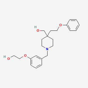 molecular formula C23H31NO4 B4796315 2-(3-{[4-(hydroxymethyl)-4-(2-phenoxyethyl)-1-piperidinyl]methyl}phenoxy)ethanol 