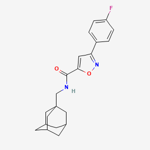 molecular formula C21H23FN2O2 B4796319 N-(1-adamantylmethyl)-3-(4-fluorophenyl)-5-isoxazolecarboxamide 