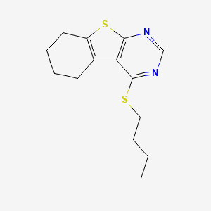 molecular formula C14H18N2S2 B4796341 4-(butylthio)-5,6,7,8-tetrahydro[1]benzothieno[2,3-d]pyrimidine 