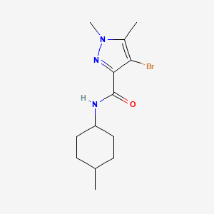 molecular formula C13H20BrN3O B4796363 4-bromo-1,5-dimethyl-N-(4-methylcyclohexyl)-1H-pyrazole-3-carboxamide 