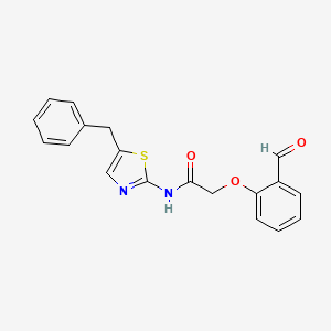 molecular formula C19H16N2O3S B4796370 N-(5-benzyl-1,3-thiazol-2-yl)-2-(2-formylphenoxy)acetamide 