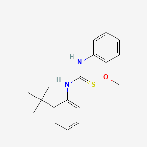 molecular formula C19H24N2OS B4796384 N-(2-tert-butylphenyl)-N'-(2-methoxy-5-methylphenyl)thiourea 