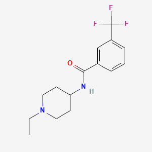 molecular formula C15H19F3N2O B4796390 N-(1-ethyl-4-piperidinyl)-3-(trifluoromethyl)benzamide 