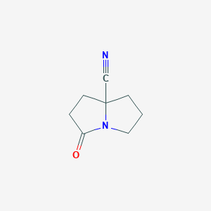 B047964 3-Oxohexahydro-1H-pyrrolizine-7a-carbonitrile CAS No. 113089-36-4