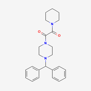 molecular formula C24H29N3O2 B4796431 1-(diphenylmethyl)-4-[oxo(1-piperidinyl)acetyl]piperazine 